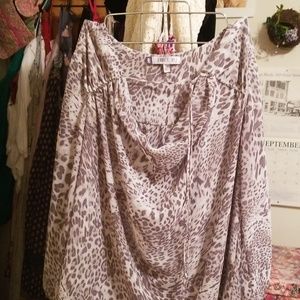 White leopard blouse